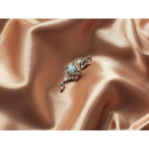 925 Sterling Silver UNICORN NECKLACE, LARIMAR Necklace, Unique Larimar Necklace